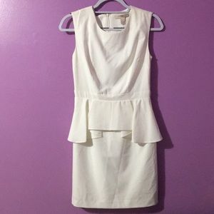 White peplum dress